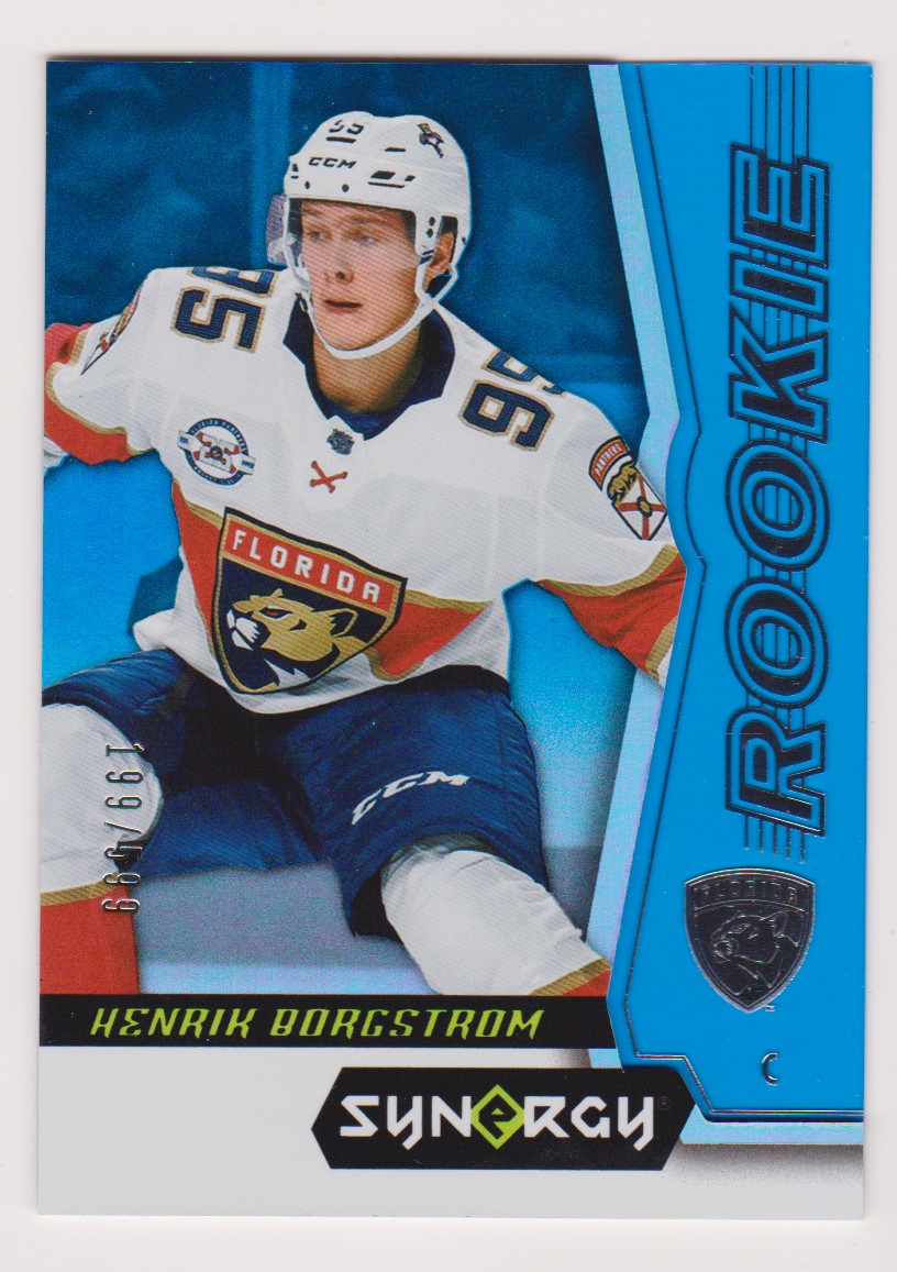 2018-19 Synergy Blue #82 Henrik Borgstrom 199/599 (image for) 2018-19 Synergy Blue #82 Henrik Borgstrom 199/599